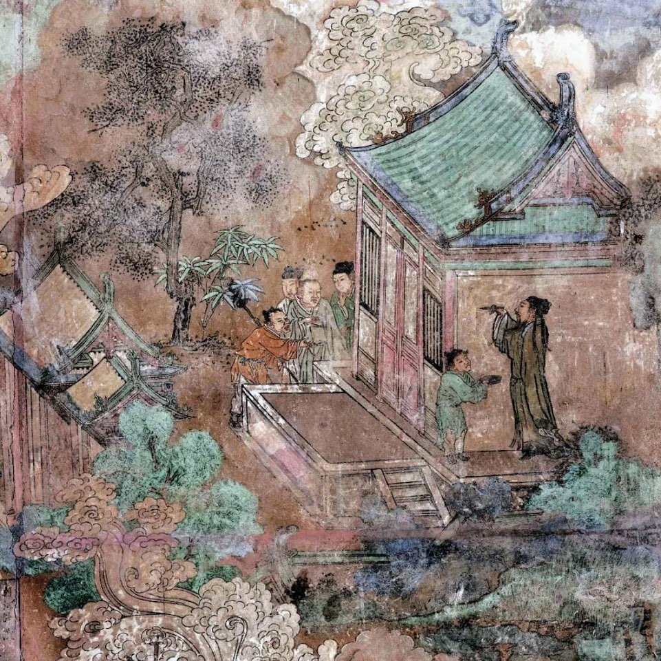 Fresque du palais Yongle, Questions sur le mur
