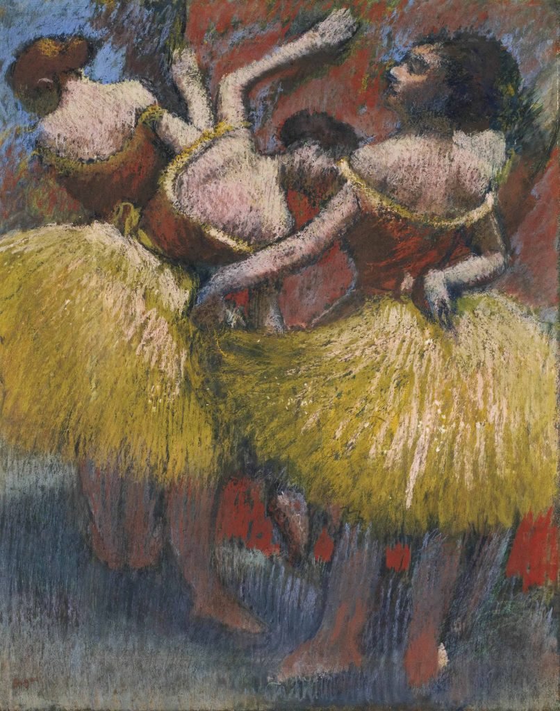 Trois danseuses, pastel sur papier, exécuté vers 1900 par Edgar Degas (1834-1917) 