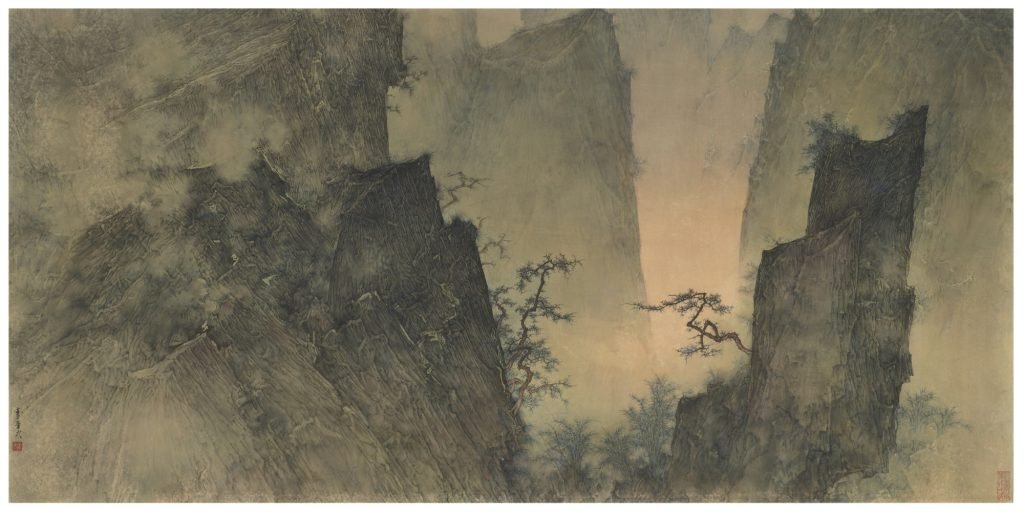 Printemps tardif, 2014, encre et couleur sur papier de Li Huayi