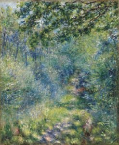 Sentier dans le bois, huile sur toile de Pierre-Auguste Renoir