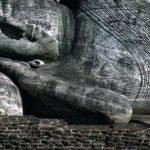 Bouddha couché, temple de Gal Vihara, photographie de Frédéric Soreau