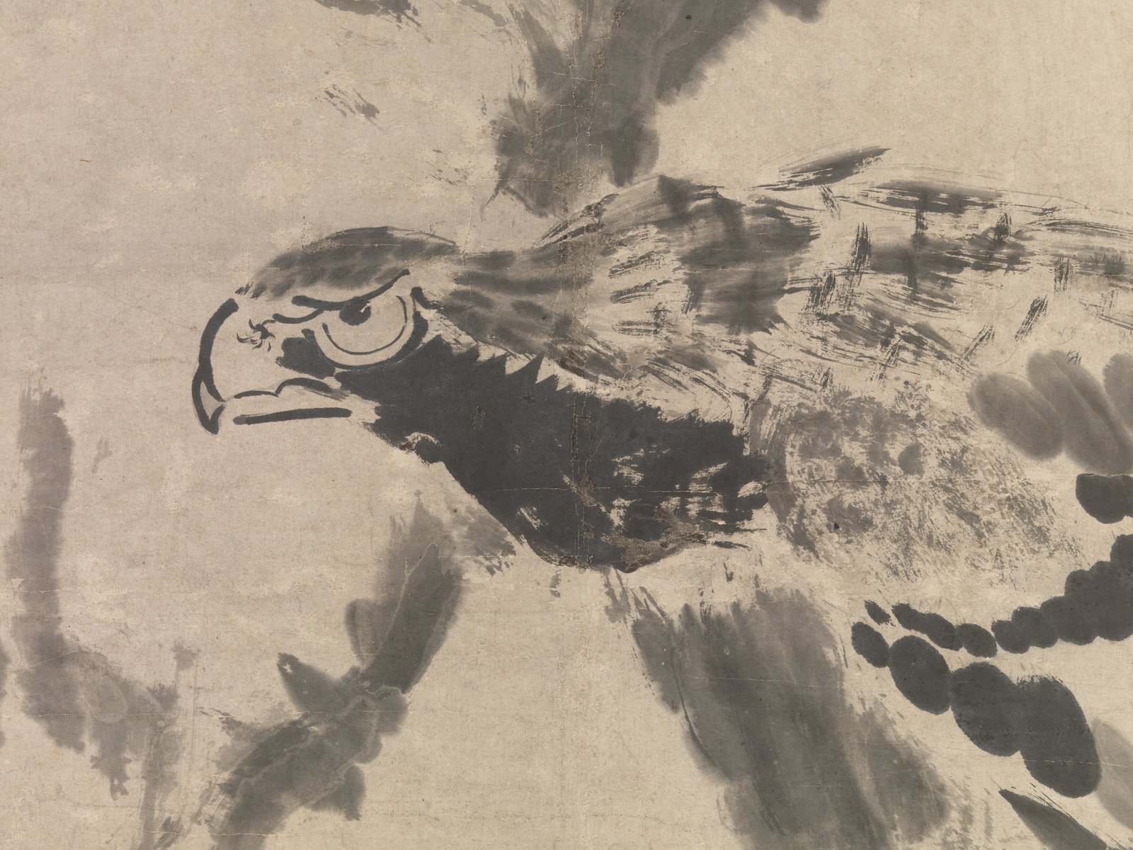Aigle, encre sur papier de Bada Shanren, , 1702