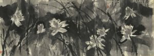 Encre Lotus, encre et couleur sur papier de Huang Yongyu (1924-)