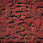 Détail du trône des Neuf Dragons , époque Qianlong