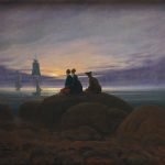 Lever de lune sur la mer, 1822, huile sur toile de Caspar David Friedrich (1774-1840)