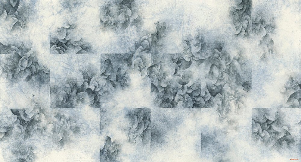 Chevaucher la brume X, 2019. Encre et couleur sur papier, Yau Wing Fung