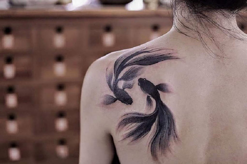 Poissons, tatouage de Chen Jie
