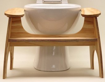 Le Lillipad est conçu pour s'asseoir au niveau ou au-dessous du bord des toilettes.