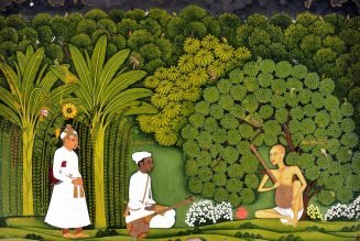 Swami Haridasa avec Tansen et Akbar à Vrindavana (1700 - 1760 )