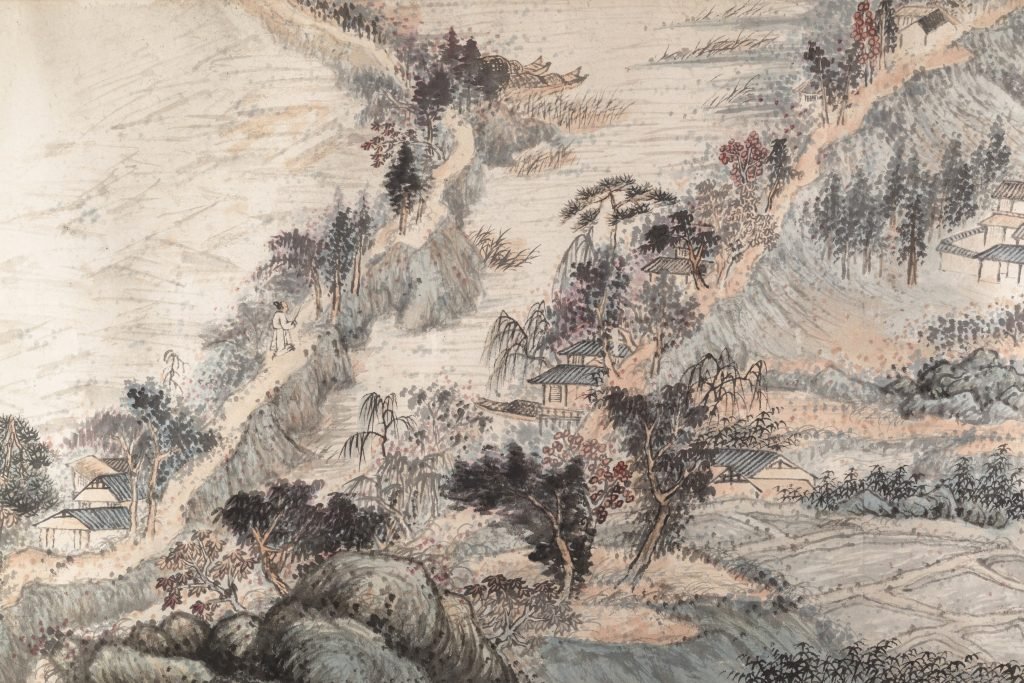 Excursion à la grotte de Zhang Gong, 1700, Shitao