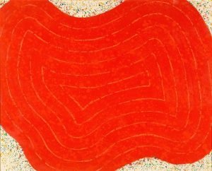 Le nouveau champ magnétique spirituel, acrylique sur toile, Siao Chin (蕭勤 Xiāo Qín, 1935-)