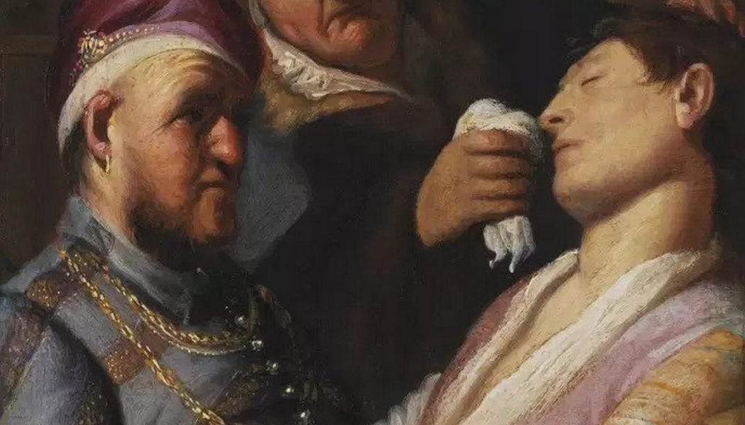 Le patient évanoui - L'odorat, de Rembrandt, vers 1624