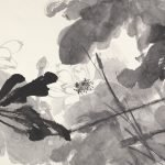 Lotus. Rouleau, encre sur papier, Zhang Daqian (1899-1983)