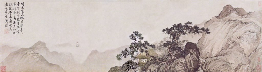 Dans ma cabane, rêvant d’immortalité, rouleau de Tang Yin (1470-1523)