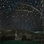 Étoiles filantes, huile sur panneau, 1912, Franz Stuck