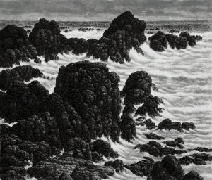 Grand paysage marin, 2003, encre sur papier Xuan, Hsia I-fu