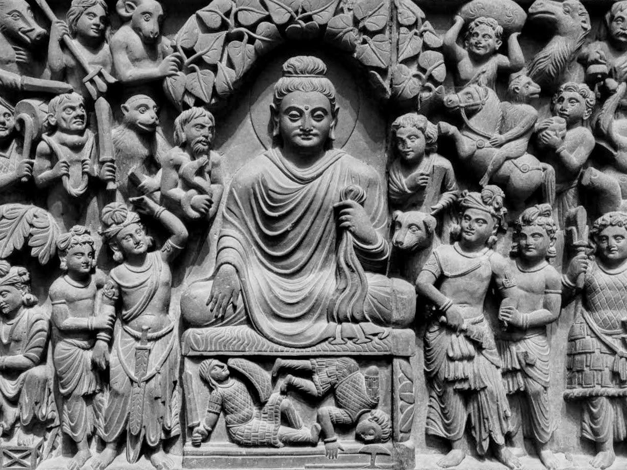 Illumination du Buddha, IIe-IIIe siècle EC, art du Gandhâra, Kushâna en Inde du Nord.