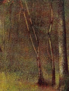 Sous-bois à Pontaubert, 1881, huile sur toile, Georges Seurat