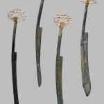 Ensemble de couteaux d’érudit, jade et bronze doré, période des printemps et automnes