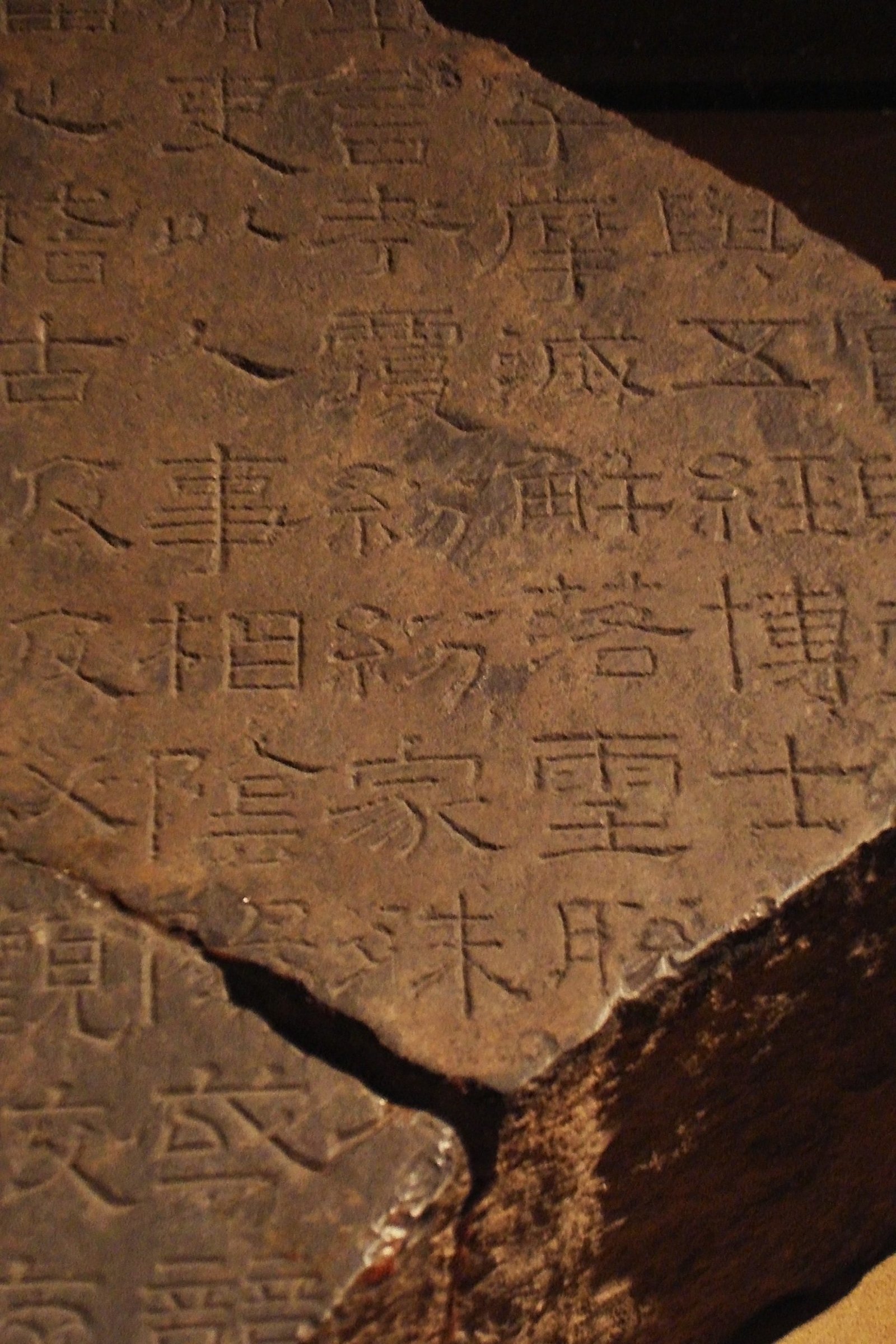 Un fragment des classiques de la pierre de Xiping, Dynastie des Han de l'Est