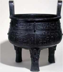Vase Ge ding en bronze, fonte au moule, Zhou occidentaux