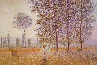 Sous les peupliers, effet de soleil, 1887, Claude Monet