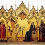 Annonciation entre les saints Ansan et Marguerite , Simone Martini et Lippo Memmi