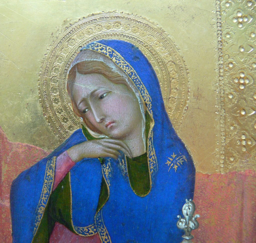 La Vierge de l'Annonciation, détail,1335, Simone Martini