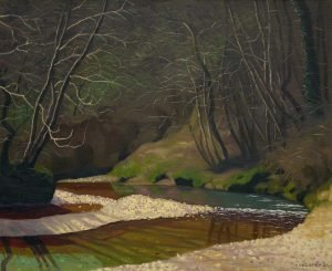 Ruisseau rouille et galets blancs, 1921, huile sur toile, Félix Vallotton
