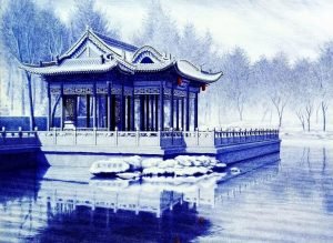 Étang en hiver, Zhuge Qingjia