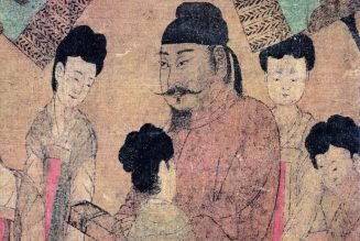 L'empereur Taizong recevant l'envoyé tibétain, détail Taizong, Yan Liben