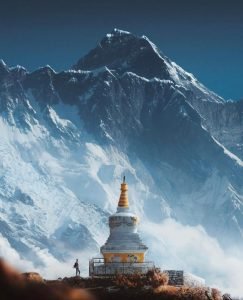 Stupa dans la région du mont Everest, photographie de Black Sail