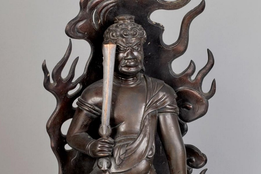 Acala, Fudo Miyoo, détail, entre 1750 et 1868, Japon, bronze, legs Henri Cernuschi