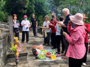 Cérémonie d'hommage devant la tombe de maitre Cheng Man Ching, Taiwan 2023