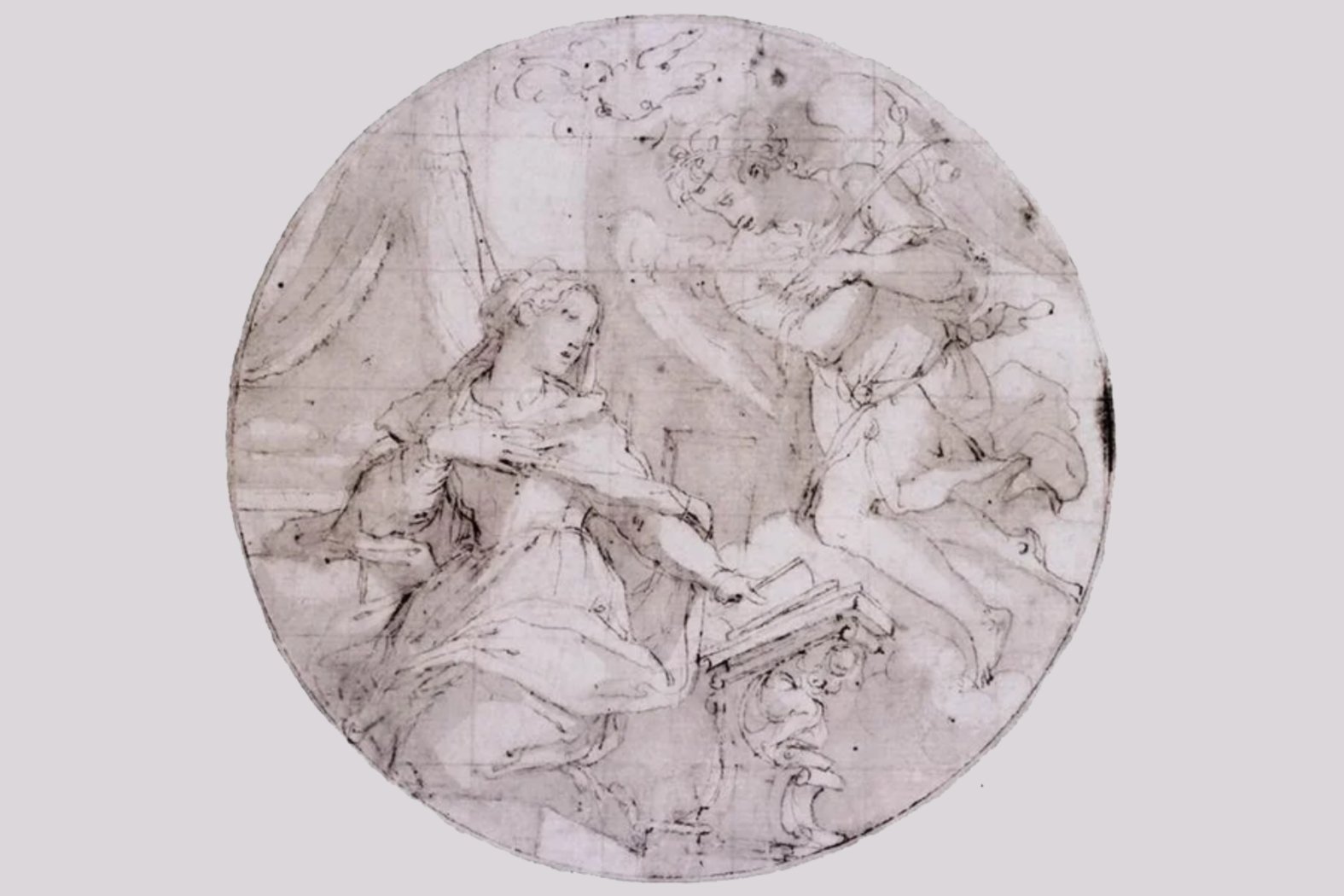 L'Annonciation, esquisse et étude, 1570 - 1571, Giorgio Vasari