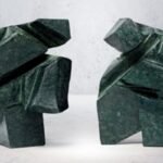 Série taiji quan, ensemble de deux pièces, sculpture en granit, 1997, Ju Ming